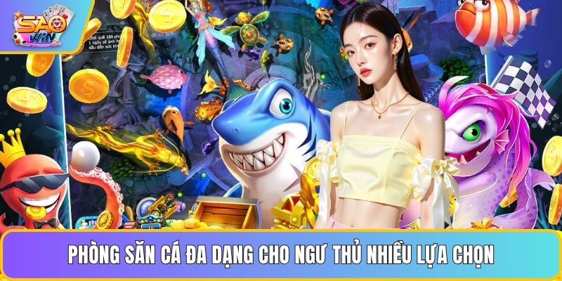 Phòng săn cá đa dạng cho ngư thủ nhiều lựa chọn