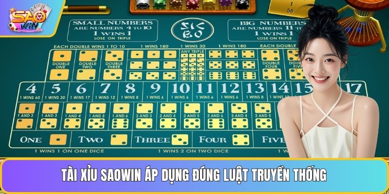 Tài Xỉu Saowin áp dụng đúng luật truyền thống